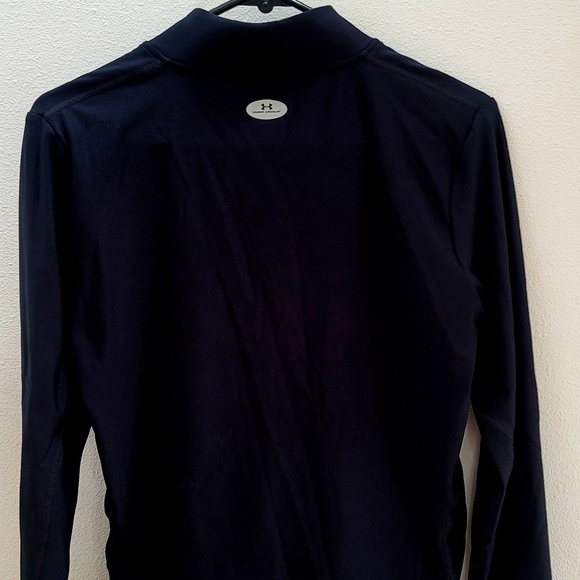 Under Armour Black Long Sleeve Shirt/Grey Logo Size M - Picture 2 of 3